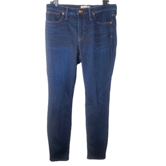 Madewell Denim - Madewell 9 Inch High Rise Skinny Jeans Dark Wash Blue Denim F8990 Womens Size 31